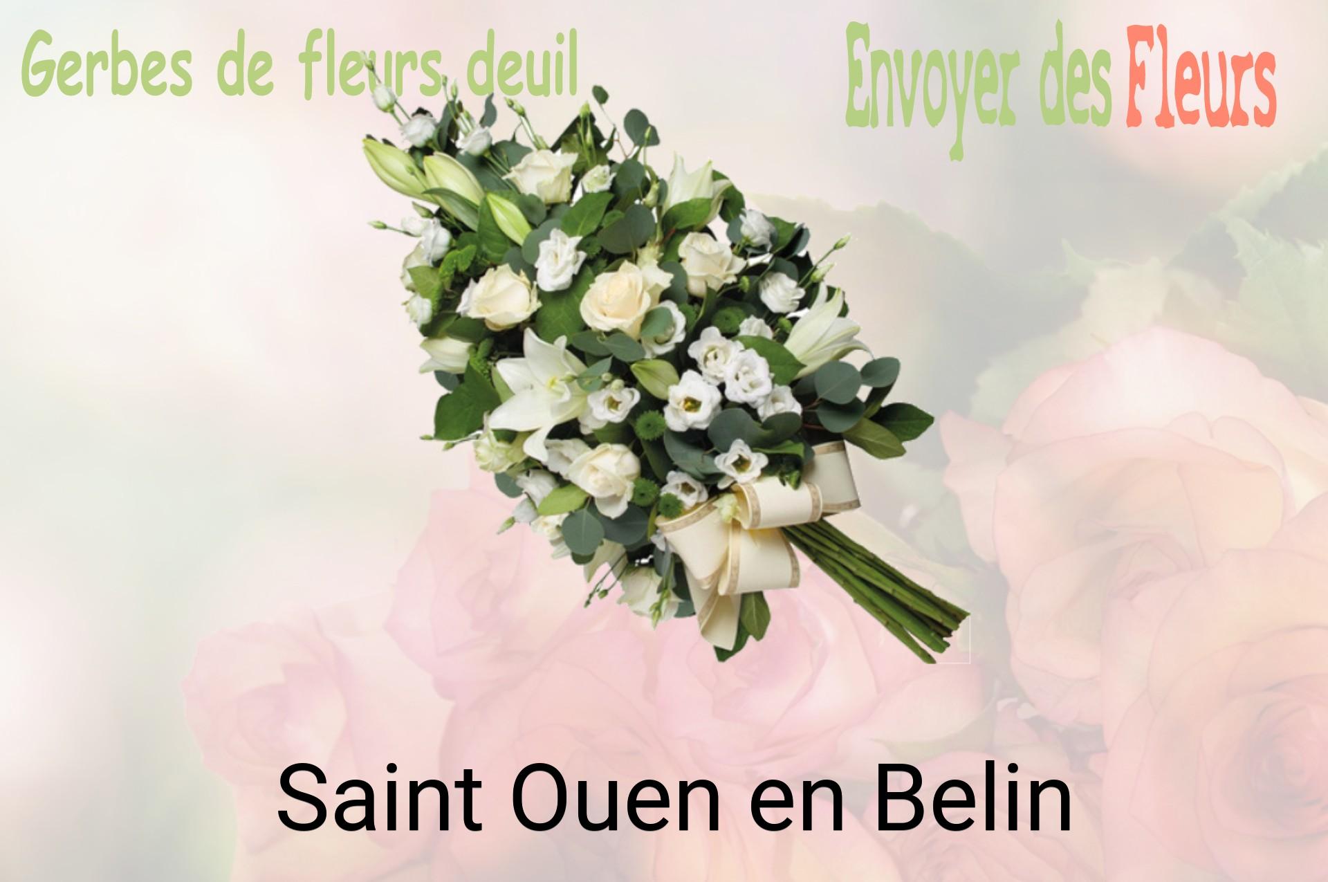 Gerbe de fleurs de deuil livrée à Saint-Ouen-en-Belin